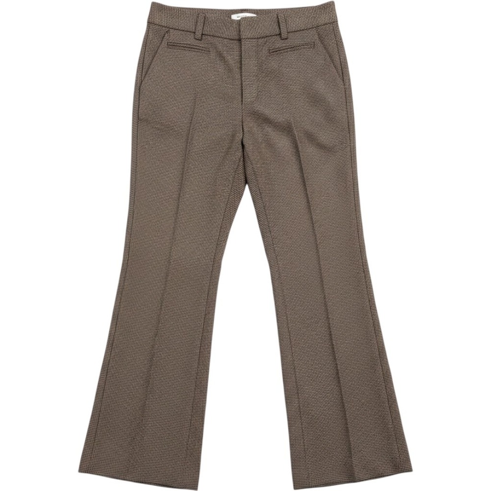 Nanette Lepore Dress Pants Womens 2 Brown Houndstooth Flare Y2K Vintage